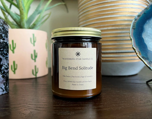 Big Bend Solitude | Palo Santo Patchouli Sage Candle | Earthy Candle | Desert Southwest Decor | Outdoorsy Gift | Made In Texas