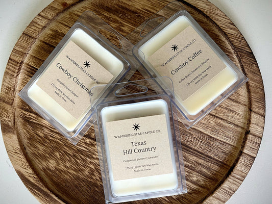 100% Soy Wax Melts | Choose Your Scent | Made in Texas | Holiday, Woodsy, Earthy, Floral Scents | Texas Gifts | Holiday Gifts | Unique Gifts
