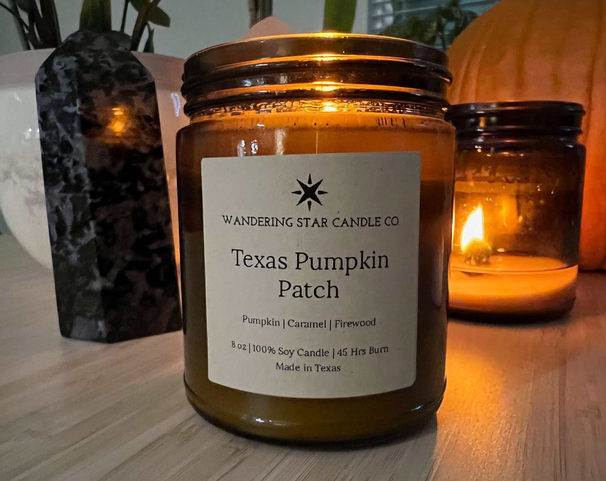 Texas Pumpkin Patch | Fall Candle | Pumpkin Candle | Amber Jar Candle | Pumpkin Spice Candle | Cozy Candle | Soy Candle | Holiday Candle
