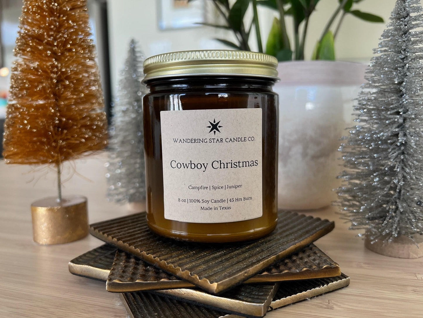 Cowboy Christmas | Campfire, Spice & Juniper Candle | Winter Holiday Gift Candle