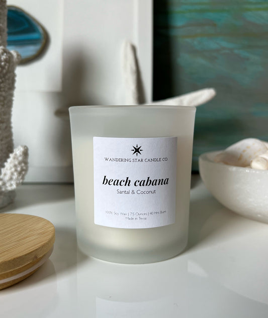 Beach Cabana  Coconut & Santal Soy Candle – Wandering Star Candle Co.